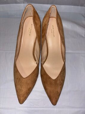 Ann Taylor Brown Suede Pointed Toe Pumps 10M